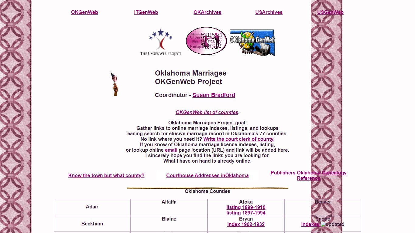 OKGenWeb Marriage Project